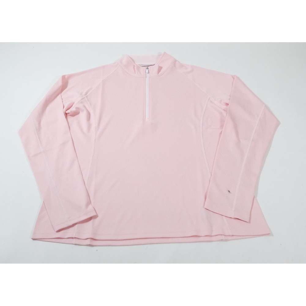 Straight Down Women's Pink 1/4 Zip Active Wear Top Size L Pink